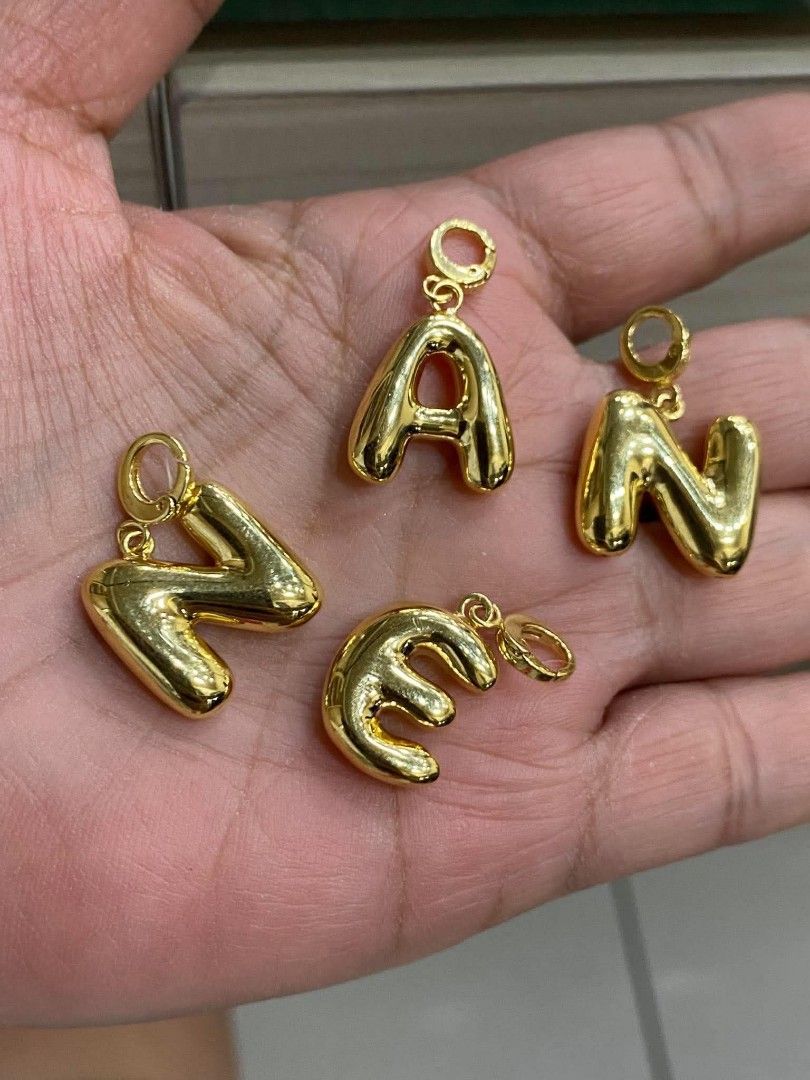 18k Saudi gold electroform initial pendant (Category: Necklaces) located in Manila. Submitted by bhelgoldseller2ndaccount (Listing ID 1465949712, Image 1). Description: New!!✨New!!✨New!! Authentic 18k Saudi Golds 💯pawnable/naisasanla 💯with high appraisal rate 💯good investment 💯Direct supplier price 👉OPEN for resellers 🌺please take time to evaluate their actual sizes and grams 👉Best panggift for all occasions ✅ Sold per grams not per piece 
