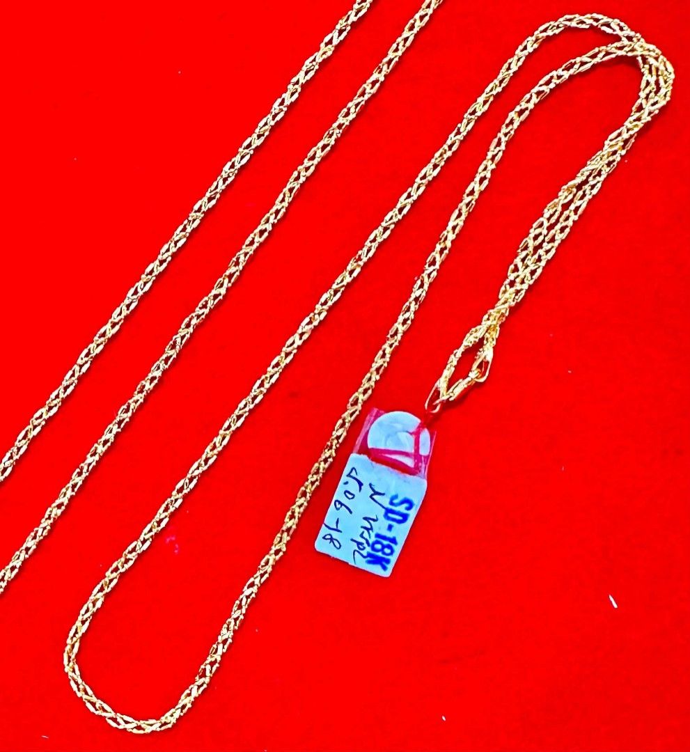 18k Saudi gold necklace (Category: Necklaces) located in Manila. Submitted by bhelgoldseller2ndaccount (Listing ID 1465813969, Image 1). Description: New!!✨New!!✨New!! Authentic 18k Saudi Golds 💯pawnable/naisasanla 💯with high appraisal rate 💯good investment 💯Direct supplier price 👉OPEN for resellers 🌺please take time to evaluate their actual sizes and grams 👉Best panggift for all occasions ✅ Sold per grams not per piece Kya lowest price ✅W