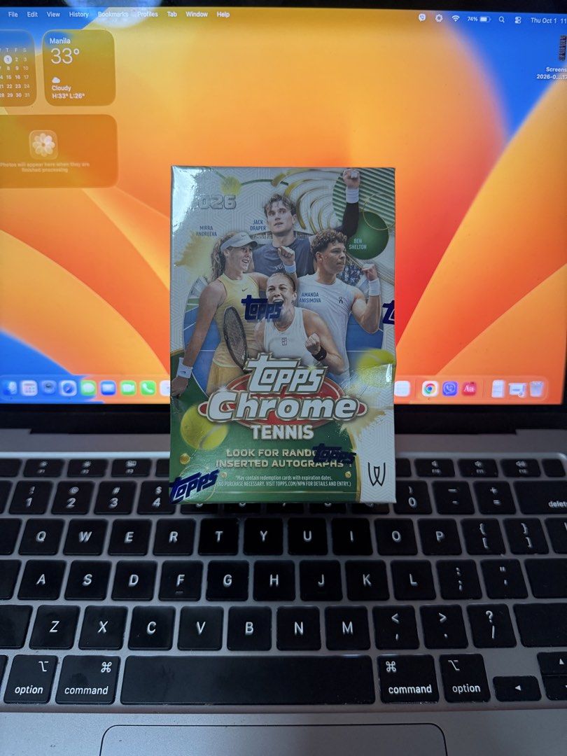 2026 Topps Chrome Tennis Value Box (Category: Card Boxes & Cases) located in Manila. Submitted by oggoodsph (Listing ID 1465922608, Image 1). Description: Got 4 boxes on hand! QC.