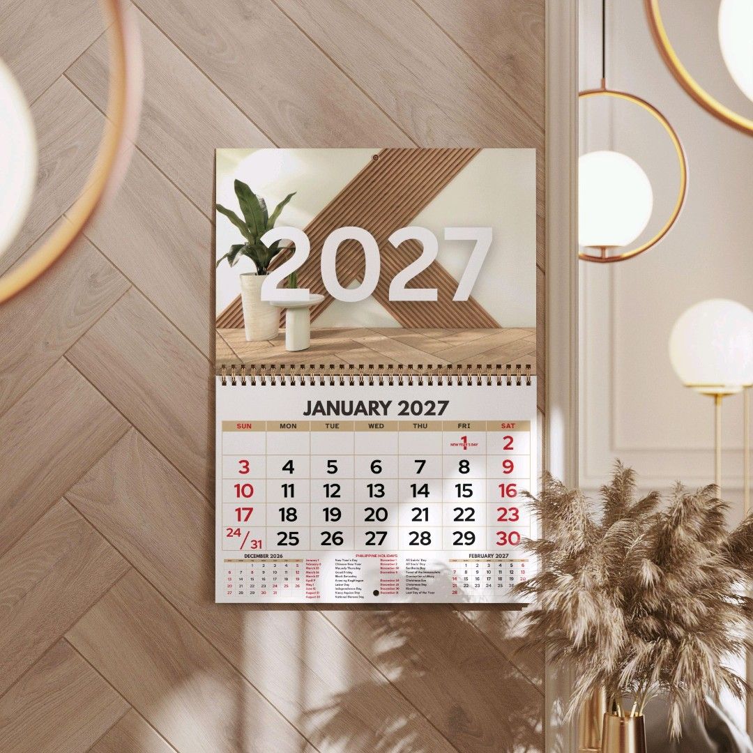 2027 Wall Calendar (Category: Other Stationery & Craft) located in Cainta. Submitted by rgmerch2025 (Listing ID 1465863228, Image 2). Description: Elevate Your Space with Pastel Elegance 🌈 ✨ The 2027 Wall Calendar boasts pastel colors, ideal for aesthetic or minimalist design. Perfect for home or office decor, it adds a touch of elegance. The pastel hues complement various interior styles, making it a versatile choice. Enhance both home and offi