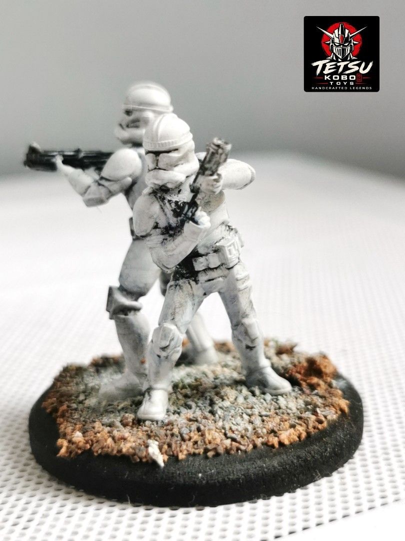 2 inch diorama clone troopers (Category: Figurines & Statues) located in Paranaque City. Submitted by planet4k (Listing ID 1465760861, Image 1). Description: Hand painted Hand crafted base.