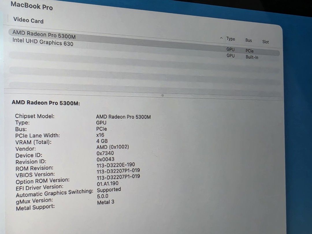 Core i9 32gb ram 16inch Macbook Pro touchbar (Category: Laptops & Notebooks) located in Quezon City. Submitted by xperialumia (Listing ID 1465910818, Image 3). Description: 16 inch Macbook Pro touchbar 2019 16” 4k resolution *4gb AMD Radeon Pro *2gb Intel UHD Graphics 32gb ram 512gb storage Battery: Normal Cycle count: 400+ Intel Core i9 Mac Os 26 Built in: - bluetooth - Wifi - 6 Superb speakers (DOLBY ATMOS playback) - Webcam - 4 thunderbolt por