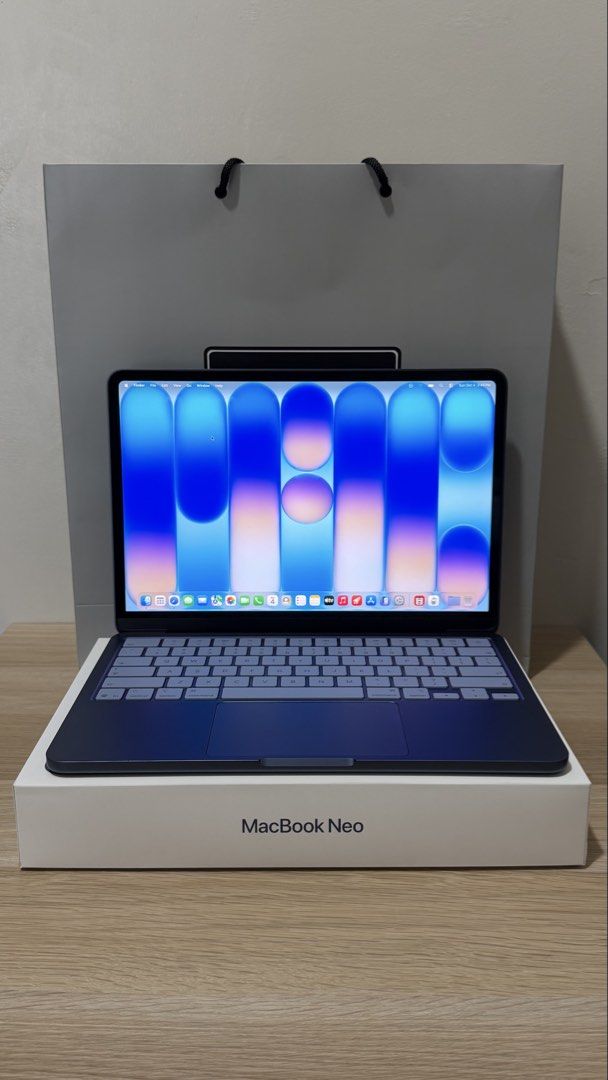 4 cycle count MacBook Neo w/ receipt (Powermac) (Category: Laptops & Notebooks) located in Pasig City. Submitted by jimuelradaaa (Listing ID 1465871576, Image 3). Description: 4 cycle MacBook Neo Indigo 8GB/256GB with receipt 🔋 100% battery health 🔄 4 cycle count — used twice only 🧾 Purchased June 21, 2026 🛡️ Warranty until June 20, 2027 📦 Complete box & charger ✅Powermac receipt & paperbag ✅ No issue ₱38,990 only Other Apple products: MacBo