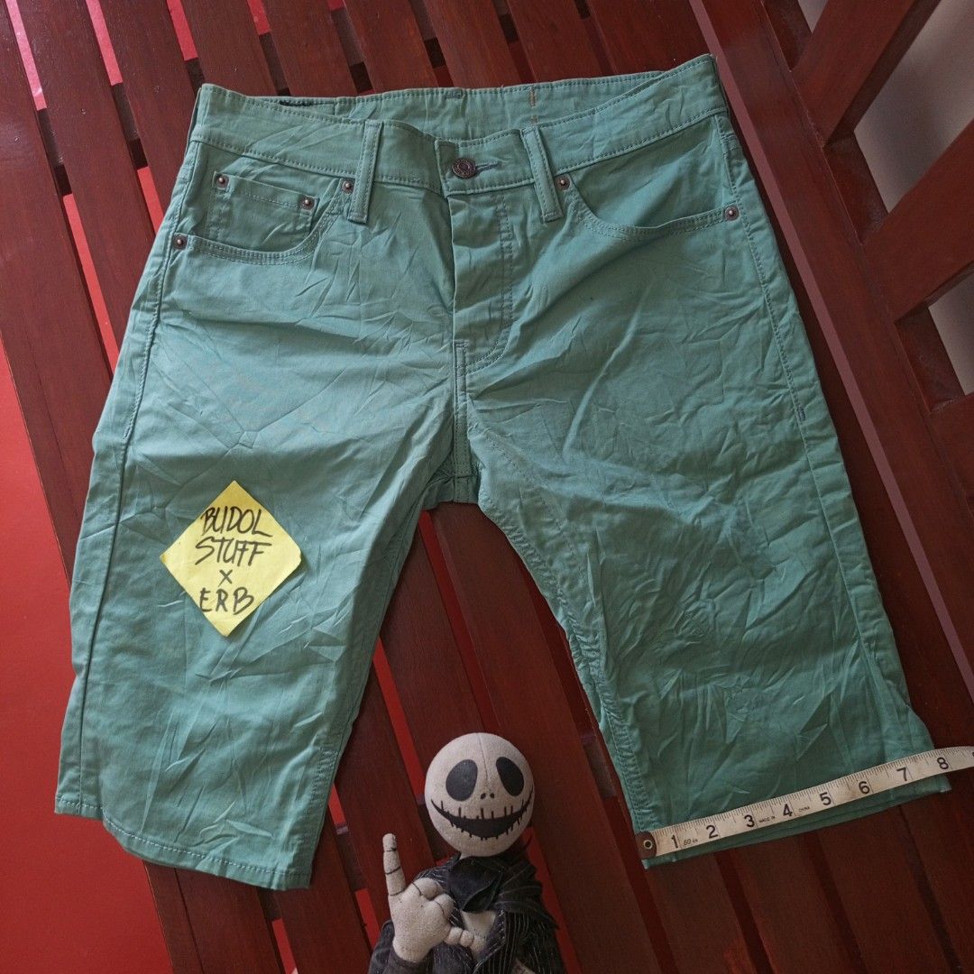 511 Levi's Green Denim Shorts leather Patch (Category: Activewear) located in Naga. Submitted by ErbsXBudolstuff (Listing ID 1465800409, Image 2). Description: Dm PHP 680 Levi's 511 leather Patch legit Size 30 Length 20½inc Excellent Condition Minor issue yellow stain not Visible.