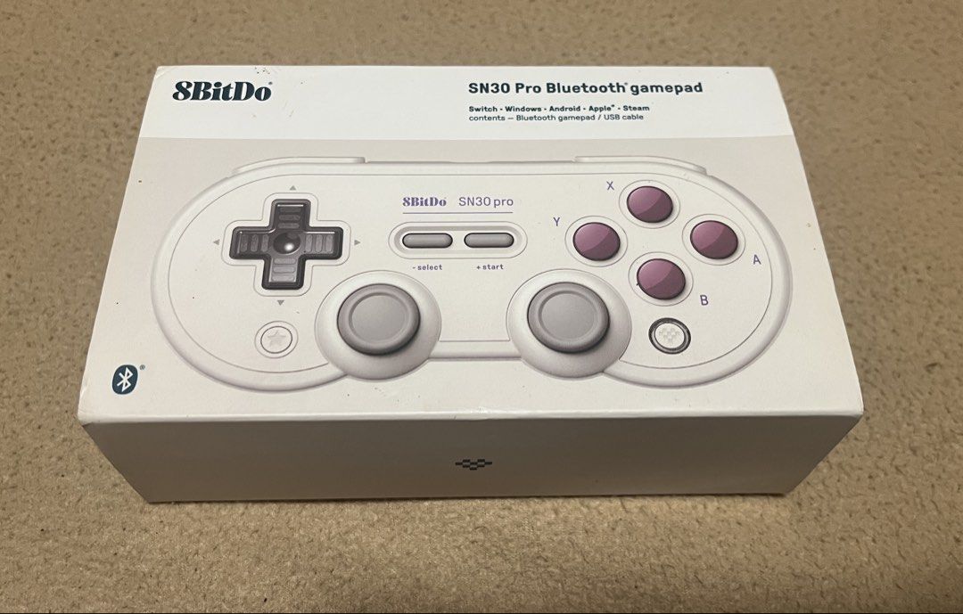 8BitDo SN30 Pro Bluetooth Gamepad (Category: Controllers) located in Davao. Submitted by 0411carts (Listing ID 1465867051, Image 2). Description: - G Classic Edition (80DJ) - di masyadong nagamit, nakatambak lang sa bahay - tested and working - compatible w nintendo switch, apple, steam, android, windows, and raspberry pi .