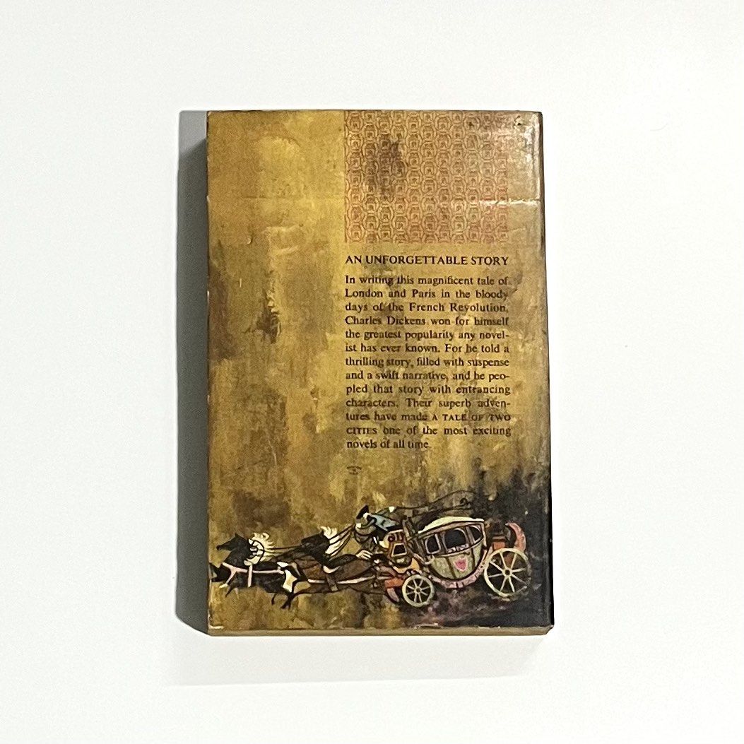 A Tale of Two Cities by Charles Dickens (Category: Storybooks) located in Makati City. Submitted by ssoleily (Listing ID 1465850320, Image 2). Description: A Tale of Two Cities by Charles Dickens MMPB 1962 version. With annotations, heavy tanning, spine crease. Open for meet-up or arrange booking via LBC/JNT..