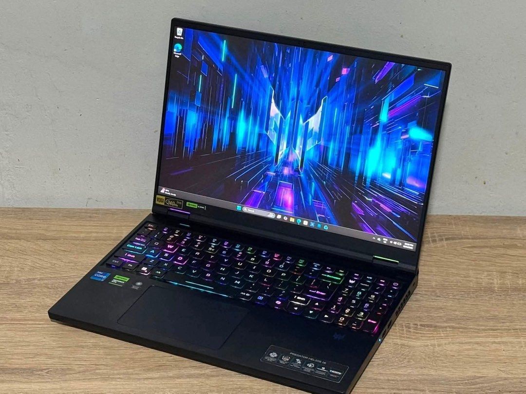 ACER PREDATOR HELIOS 16 (Category: Laptops & Notebooks) located in Manila. Submitted by estillomopatricia (Listing ID 1465896045, Image 3). Description: ₱78,990 only 🔥🔥🔥 Good Condition. No issue. All working With Brandnew Gaming Bag ACER PREDATOR HELIOS 16 INTEL CORE I7 14TH 16GB RAM 512GB SSD RTX 4070 16 INCH WQXGA 240HZ RGB BACKLIT 💻Good for Gaming, Autocad, Editing, & WFH 💻Ready to use. Specification ▪️INTEL CORE I7-14700HX (28 CPUs), ~2.
