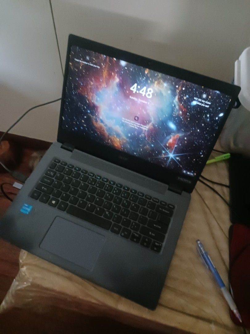 Acer TravelMate P414-51 Core i5-1135G7 | 16GB RAM | 512GB SSD | 14" FHD (Category: Laptops & Notebooks) located in Taytay. Submitted by arvyhernandez (Listing ID 1465933361, Image 3). Description: Intel Core i5-1135G7 (11th Gen) 16GB DDR4 RAM 512GB SSD (477GB usable) Intel Iris Xe Graphics LCD/screen has red line issues Power button rerouted and working Includes replacement USB-C charging cable only No original charger/No barrel adapter Laptop ot