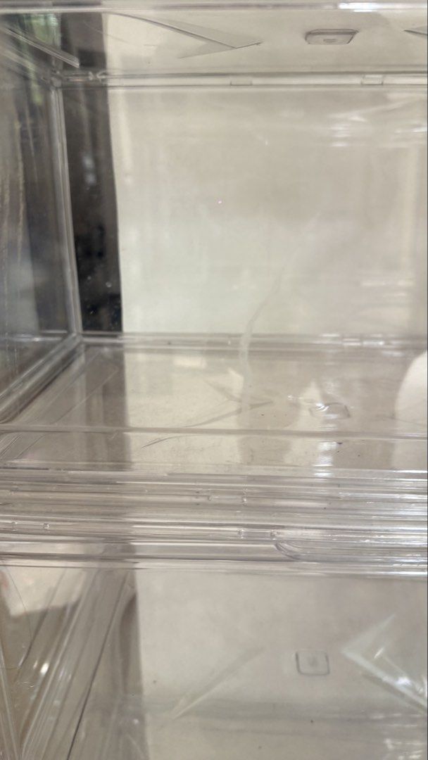 Acrylic Shoe Storage (Category: Storage Boxes & Baskets) located in Paranaque City. Submitted by jillhamz (Listing ID 1465765596, Image 2). Description: - 6 pcs side opening - 4 pcs front opening minimal scratches only take all only.