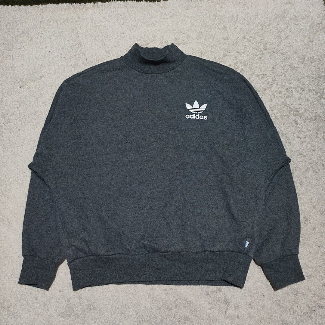 Adidas Boxy Mock Neck Sweatshirt Dark Grey (Category: Coats, Jackets and Outerwear) located in Manila. Submitted by anthonig (Listing ID 1465873951, Image 1). Description: Color may vary due to lighting Length: 24 inches Width: 23 inches Price: 400 pesos Condition: 9.8/10 Issues: none PM if interested or for inquiries Meetups within MANILA only Can do shipping at buyers expense.