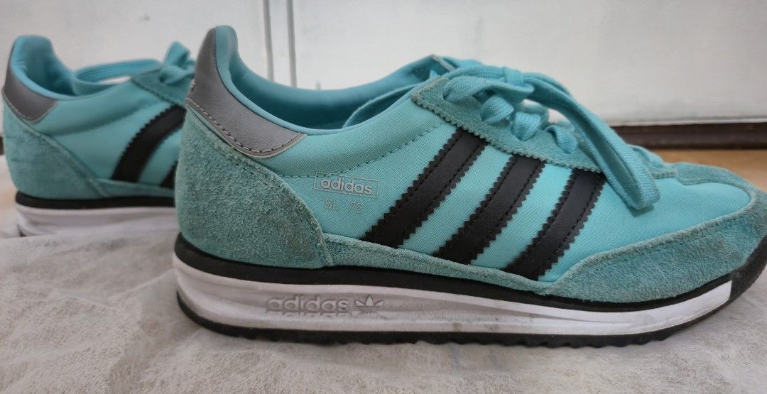 Adidas SL 72 RS (Category: Sneakers) located in Manila. Submitted by yoongi.zurc (Listing ID 1465854945, Image 2). Description: - Color: Mercedes Core White / Core Black / Silver Metallic - Size: US 5.5 / UK 5 / EUR 38 - no more box (i don't keep it) - rfs: decluttering.