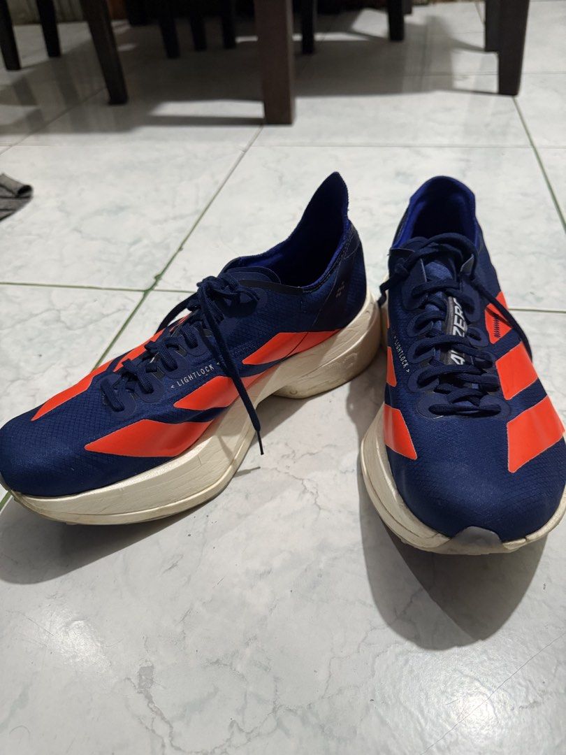 ADIZERO ADIOS PRO 4 (Category: Activewear) located in Mandaluyong City. Submitted by beccaaaaw (Listing ID 1465917802, Image 2). Description: ADIZERO ADIOS PRO 4 ✅RUNNING ✅MILEAGE 30km ✅COMFORTABLE ✅ SIZE: US 9.5 RFS: Decluttering .