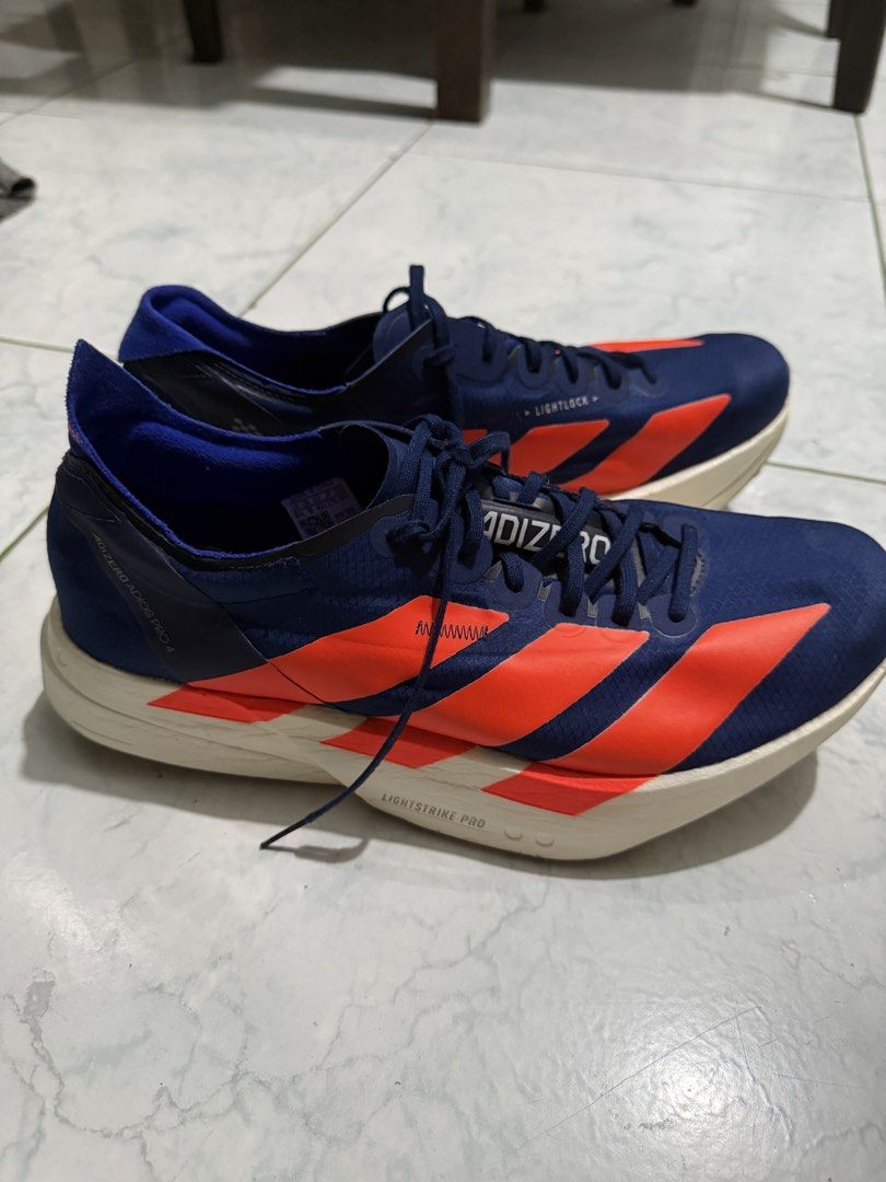ADIZERO ADIOS PRO 4 (Category: Activewear) located in Mandaluyong City. Submitted by beccaaaaw (Listing ID 1465917802, Image 3). Description: ADIZERO ADIOS PRO 4 ✅RUNNING ✅MILEAGE 30km ✅COMFORTABLE ✅ SIZE: US 9.5 RFS: Decluttering .