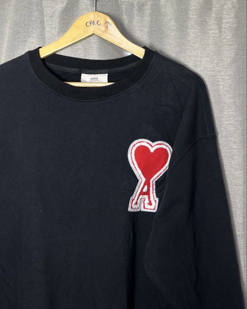 Ami sweater crewneck! (Category: Coats, Jackets and Outerwear) located in General Trias. Submitted by luxfinds2019 (Listing ID 1465845526, Image 3). Description: Ami sweater! 2500 shipped only! Fit large 23by27 Excellent condition 💯 Loc laguna Made in Bulgaria Pm.