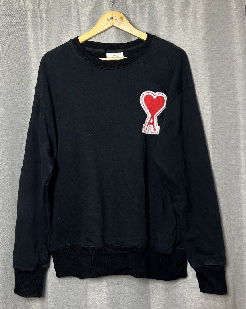 Ami sweater crewneck! (Category: Coats, Jackets and Outerwear) located in General Trias. Submitted by luxfinds2019 (Listing ID 1465845526, Image 2). Description: Ami sweater! 2500 shipped only! Fit large 23by27 Excellent condition 💯 Loc laguna Made in Bulgaria Pm.