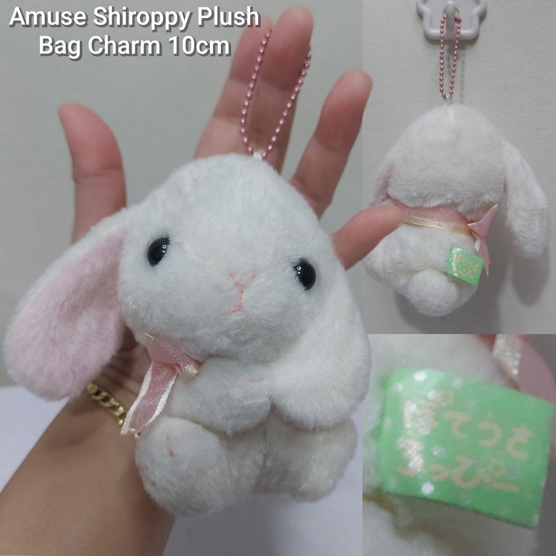Amuse Shiroppy Plush Bag Charm 10cm (Category: Plushies & Soft Toys) located in Pasig City. Submitted by muffinstoysshop (Listing ID 1465845261, Image 1). Description: Amuse Shiroppy Plush Bag Charm 10cm - Size : 4 - INCH / 10 cm - Brand : Amuse - Quantity: 1 pc - Good as new - Cleaned & Sanitized - Good Condition - What you see is what you get! - Item ON HAND ready for shipping - A great gift or collection Please keep following and supporting us