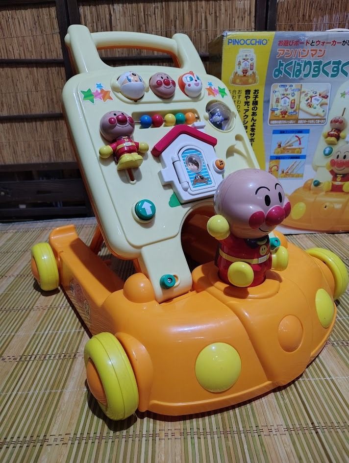 ANPANMAN PUSH WALKER (Category: Interactive Toys) located in Dasmarinas. Submitted by k3japanstoreph (Listing ID 1465889070, Image 1). Description: ANPANMAN PUSH WALKER Japanese Anpanman push walker in very good condition. • Comes with original box • Working lights and sounds • Missing phone accessory • Overall condition: Very good Price: ₱985 Open for reservation with 50% down payment. Reservation is valid for up to 7 days. BOUTIQUE LAYAWAY • 50
