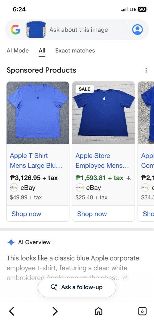 Apple shirt (Category: Tshirts & Polo Shirts ) located in Cebu City. Submitted by hustler_69 (Listing ID 1465862726, Image 3). Description: Apple shirt Fits large to xl 21.5 x 29 dimension Excellent condition Issue cut tag Details are all posted.