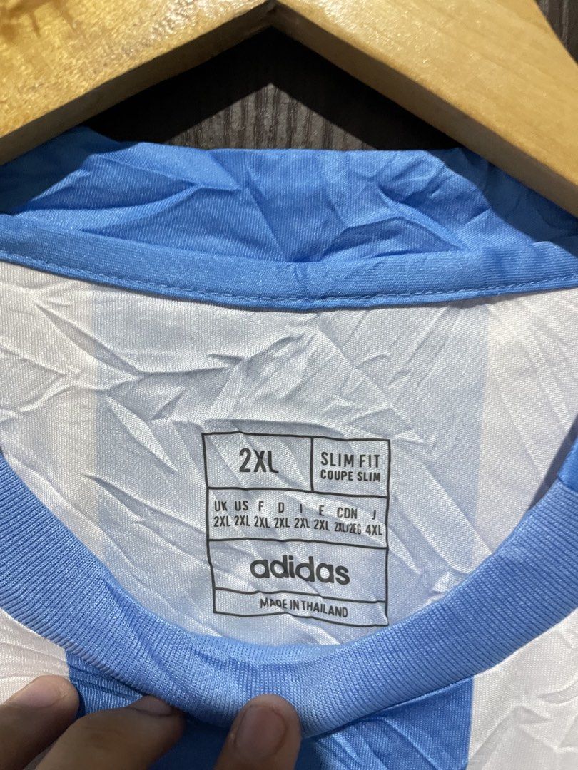 ARGENTINA FOOTBALL JERSEY (Category: Tshirts & Polo Shirts ) located in Cagayan de Oro. Submitted by dwight_666 (Listing ID 1465864885, Image 3). Description: ADIDAS ARGENTINA JERSEY size 2xl on tag 22x31 complete tags excellent condition flawless no issue color rate: 9.5/10.