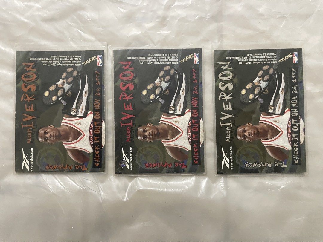 Allen Iverson (Category: Raw Singles) located in Dasmarinas. Submitted by ajmendoza4 (Listing ID 1465806125, Image 2). Description: Selling My 90’s Allen Iverson Collection Near Mint for only 7k.