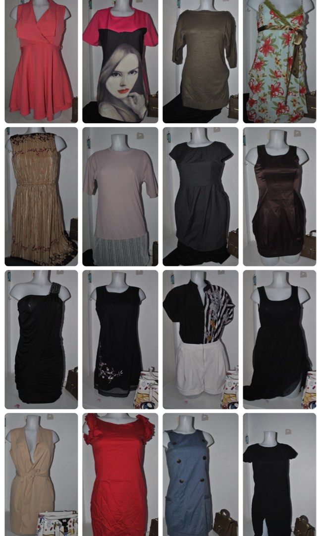 Assorted Women’s Clothes (Category: Dresses) located in Manila. Submitted by quinfeisty (Listing ID 1465771451, Image 2). Description: - Assorted women's clothing items (take all) - sizes Small to Medium - Includes various tops, dresses, and styles as pictured - Great for daily OOTDs and casual wear - Ready to wear RFS: decluttering / moving out.