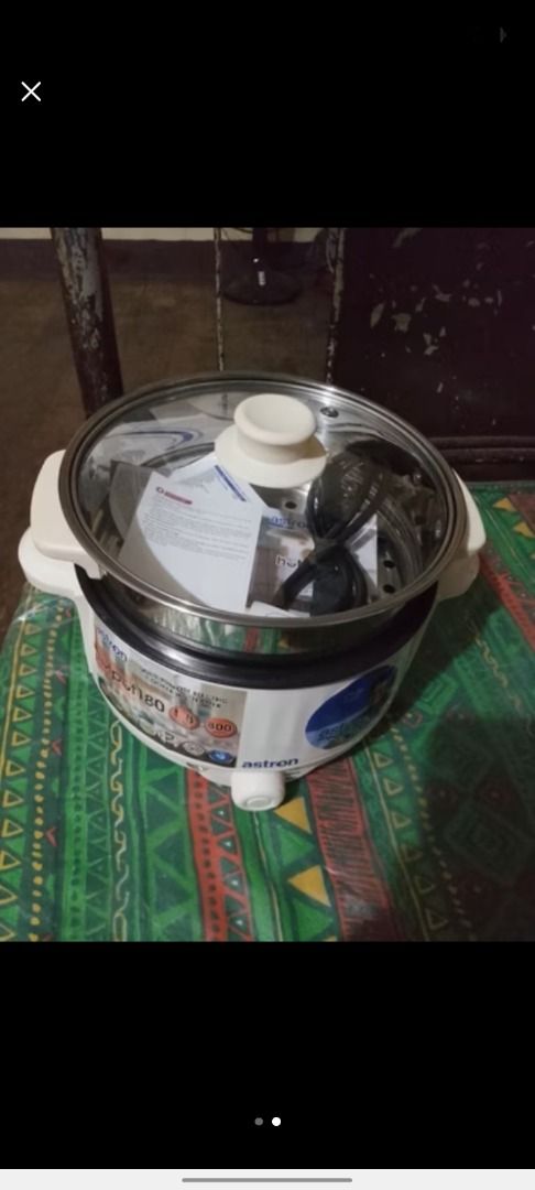 Astron appliances second hand (Category: Cookware & Accessories) located in Caloocan City. Submitted by jomerjdavid.729684 (Listing ID 1465838953, Image 2). Description: Hindi pa masyadong nagagamit binebenta ko kailangan ko Kasi ng pera pang emergency po.