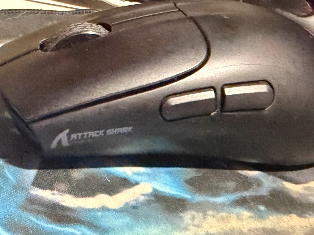 ATTACK SHARK X5 Wireless Gaming Mouse (Category: Mouse & Mousepads) located in Makati City. Submitted by kaneshir0 (Listing ID 1465850995, Image 3). Description: Tri-mode 2.4Ghz/USB-C Wired/Bluetooth Working with dongle but no box and wire rfs: extra.