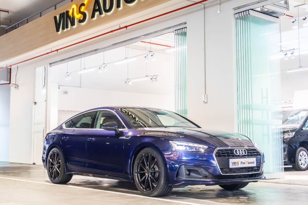 Audi A5 Sportback Mild Hybrid 2.0A TFSI S-tronic Auto (Category: Used Cars) located in Singapore. Submitted by vinsautogroup (Listing ID 1465825448, Image 1). Description: Why Vin's Automotive Group? ✅ 100% loan available ✅ Competitive interest rates ✅ Flexible financing options available for all credit profiles ✅ High trade-in value ✅ Inhouse workshops for convenience 🏆 SGX-listed 🏆 Established since 1987, SME500 Award Winner 🏆 100s of 5-star