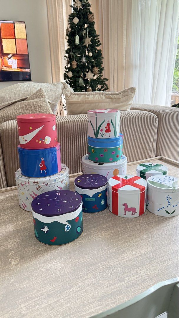 Audrey Decorative Metal Cookie Tin (Category: Vintage Collectibles) located in Manila. Submitted by pinklilo (Listing ID 1465806200, Image 1). Description: selling as bundle- 11pcs.