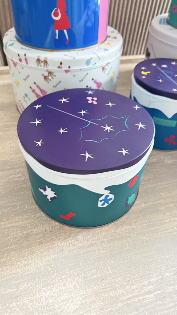 Audrey Decorative Metal Cookie Tin (Category: Vintage Collectibles) located in Manila. Submitted by pinklilo (Listing ID 1465806200, Image 2). Description: selling as bundle- 11pcs.