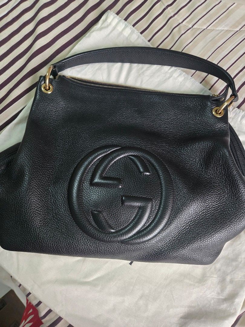 Authentic Gucci with Cards & Dustbag (Category: Luxury Bags & Wallets) located in Cebu City. Submitted by misshaada (Listing ID 1465766382, Image 2). Description: my Auth Preloved Gucci Bought in Europe slightly used with care cards & dustbag.