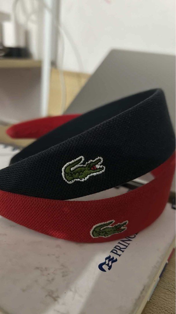 authentic lacoste headband (Category: Hair Accessories) located in Manila. Submitted by sellingmyextrastuffs (Listing ID 1465772605, Image 1). Description: 1k each.