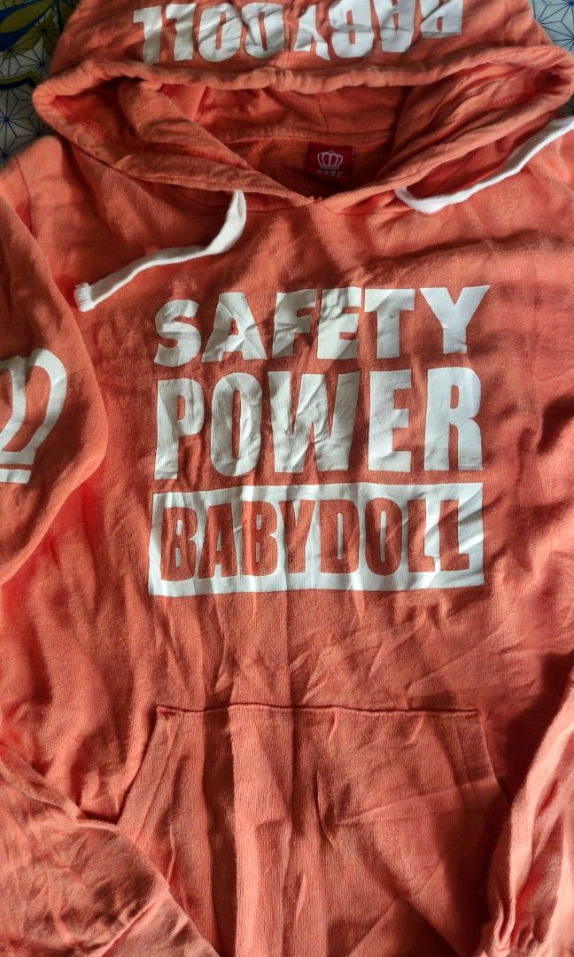 Baby doll hoodie (Category: Coats, Jackets and Outerwear) located in Manila. Submitted by mackussil (Listing ID 1465848828, Image 2). Description: as new condition no issue no holes shopping fee will be shoulder by the buyer.