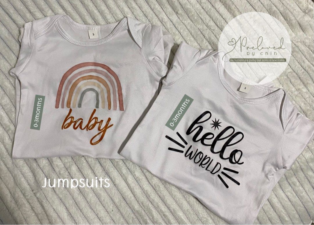 Baby Jumpsuits Set (0-3 Months) (Category: Babies & Kids Fashion) located in Manila. Submitted by prelovedbychin. (Listing ID 1465790806, Image 1). Description: PRELOVED ITEMS FOR SALE • Used but not abused • All items are well-kept and in good condition • Honest description & actual photos • Decluttering & giving our items a new home 🏡 📌Please manage expectations-these are preloved items. No return/refund after purchase. Feel free to message m