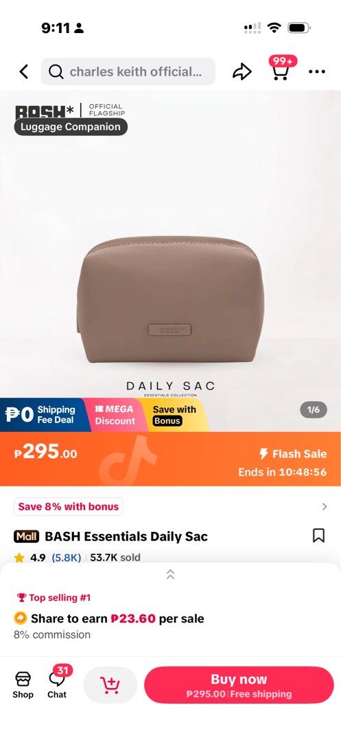 Bash Essentials Daily Sac (Category: Purses & Pouches) located in Cainta. Submitted by cubic01 (Listing ID 1465764302, Image 2). Description: .