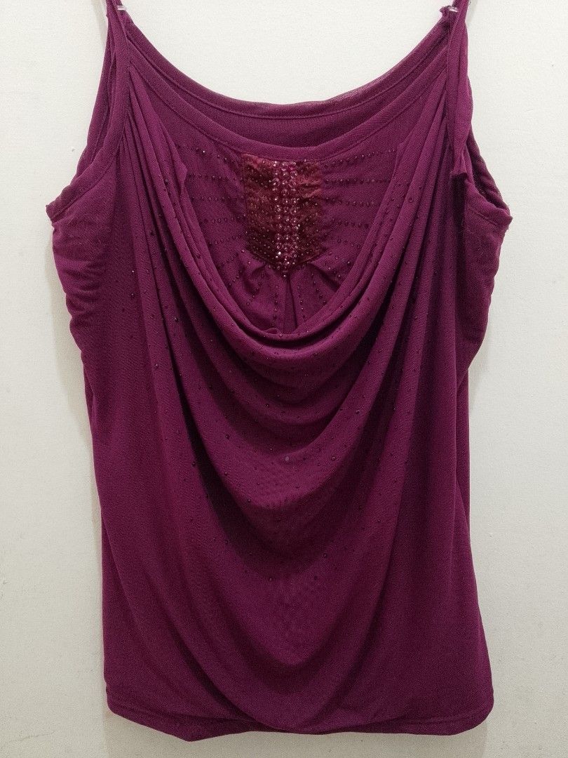Beaded Plum Evening/Outside Top (Category: Others Tops) located in Rizal. Submitted by keylla_cadiena (Listing ID 1465907885, Image 1). Description: Super pretty in Person✨ Color Plum/Deep purple💜 adjustable strap Can fit on S-L missing breaded but not noticeable Can do lower Pr 65% cotton and 35% acrylic rfs: need blood test Pr + sf.