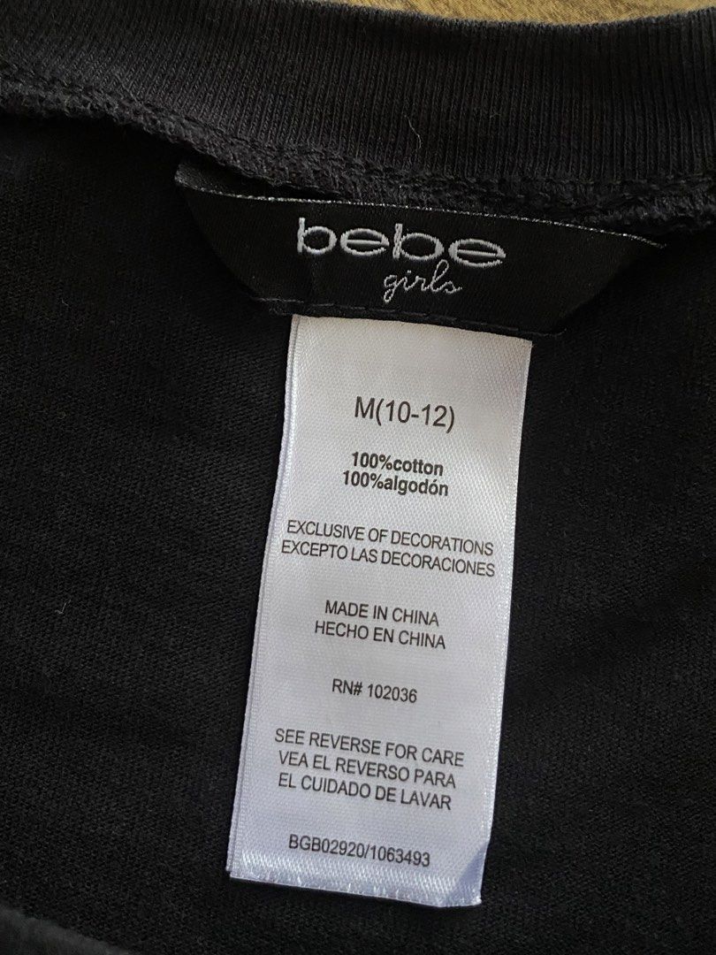 Bebe (Category: Shirts) located in Davao. Submitted by workmensph (Listing ID 1465787281, Image 3). Description: Size Small 18” x 19.5” Excellent Condition.