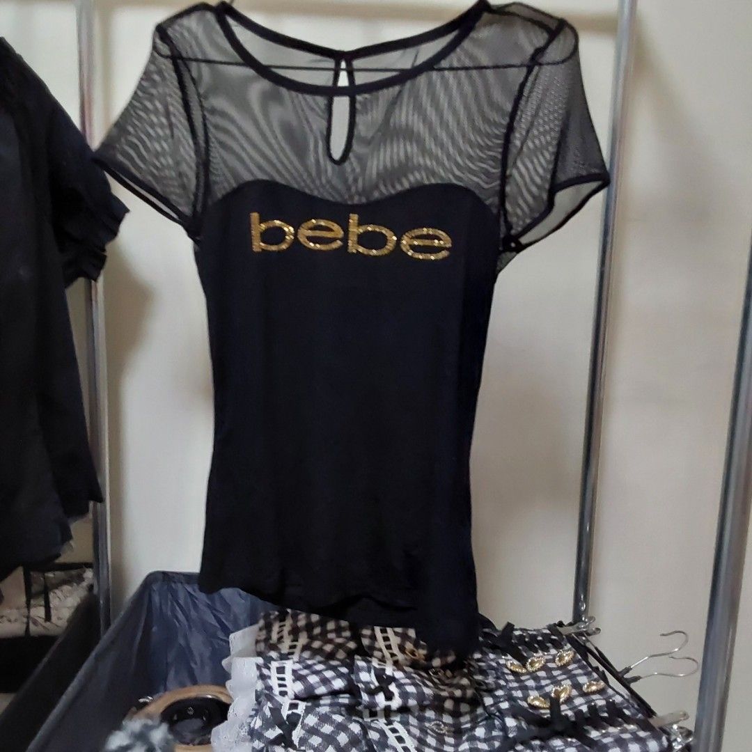 [Bebe] Mesh shirt (Category: Shirts) located in Magarao. Submitted by cinabonthrifts (Listing ID 1465795520, Image 1). Description: With tags! Size: m on tag MOP: Gcash MOD: Jnt.