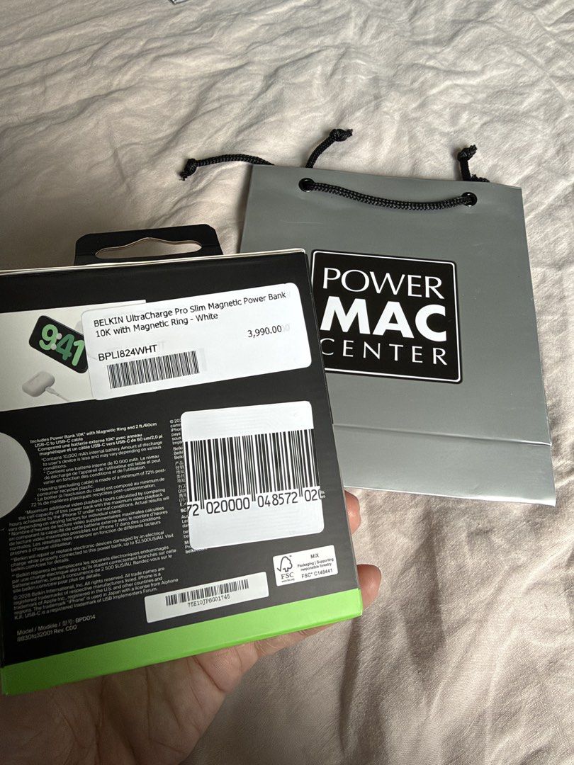 Belkin powerbank and Original Apple Adapter (Category: Batteries & Power Banks) located in Manila. Submitted by jeffrey.jeffrey777 (Listing ID 1465897008, Image 3). Description: For sale as pack 100% original (from power mac center) - Belkin ultracharge pro - Apple power adapter Original price: ₱5,280.