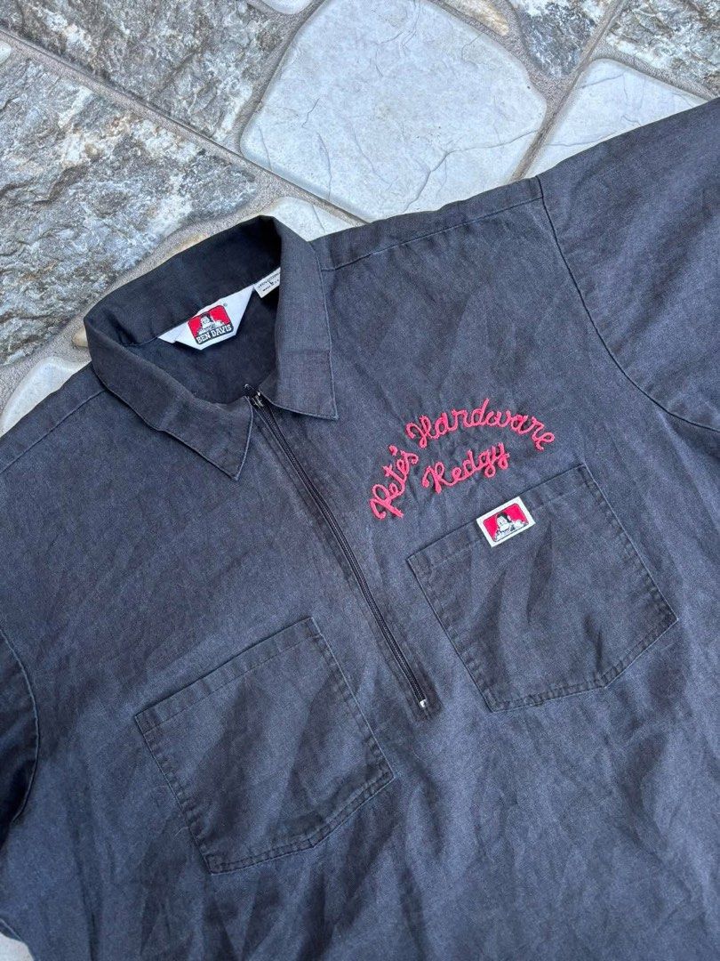 Ben Davis Halfzip Polo Black (Category: Tshirts & Polo Shirts ) located in Manila. Submitted by j.thrift.store1 (Listing ID 1465853887, Image 1). Description: 25x28 Color Rate:8.5/10 Issue:fade(but good fade).