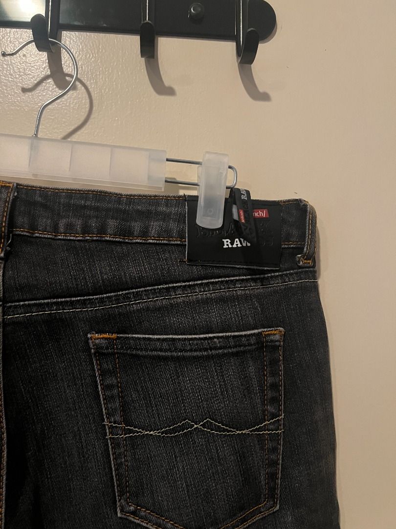 Bench Raw Dark Wash Denim Jeans [p7] (Category: Jeans) located in Pasig City. Submitted by awesamfinds (Listing ID 1465834898, Image 3). Description: - Brand: Bench Raw - Style: Classic straight cut with button and zip fly - Wash: Dark wash with a subtle fade effect down the legs - Details: Standard five-pocket layout, contrast stitching, and branded black leather patch - Condition: Excellent, ready to wear - Perfect for: Casual everyday styling 