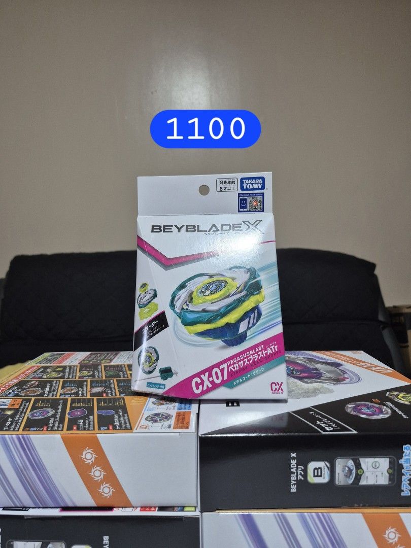 Beyblade X CX-07 STARTER PEGASUSBLAST Atr (Category: Action & Battle Toys) located in Pasig City. Submitted by havtrading (Listing ID 1465767883, Image 1). Description: Beyblade X CX-07 STARTER PEGASUSBLAST Atr "📌 Price posted 📌brand new sealed/ BANKEE 📌pick up location maybunga pasig 📌courier j&t/lbc/grab/lalamove 📌LBC Cop shipping only/ payment first for the item 📌Mode of payment COD/ BDO/ GCASH/ MAYA/ BPI 📌COD VIA pabili service METRO M