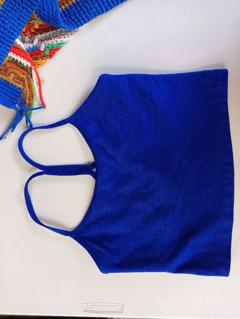 Beyond Yoga Top (Category: Activewear) located in Rizal. Submitted by timeless_shop (Listing ID 1465838398, Image 3). Description: Beyond Yoga Racerback Cropped Tank - Electric Blue! 📏 Length 15 inches 📐 Width Pit-to-Pit 14 inches flat laid 👙 Bust Size 34-36 inches , Stretchy! ✨ Size Tag Medium 💯 Good Condition 9/10 ✨ - Like New Almost! 🎨 Color Rate 9/10 - Electric Blue, maganda kulay, vibrant! 💙 🤍 Maayos at malinis din - no issue, malinis