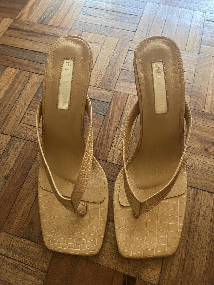Billini Solana Crocodile Print Heels (Category: Heels) located in Makati City. Submitted by yoursecondbest (Listing ID 1465794629, Image 1). Description: Size 38 in PH. Used once in a carpeted area pa. This is Australian brand. No scrubs can pass as new. 3 inches heels..