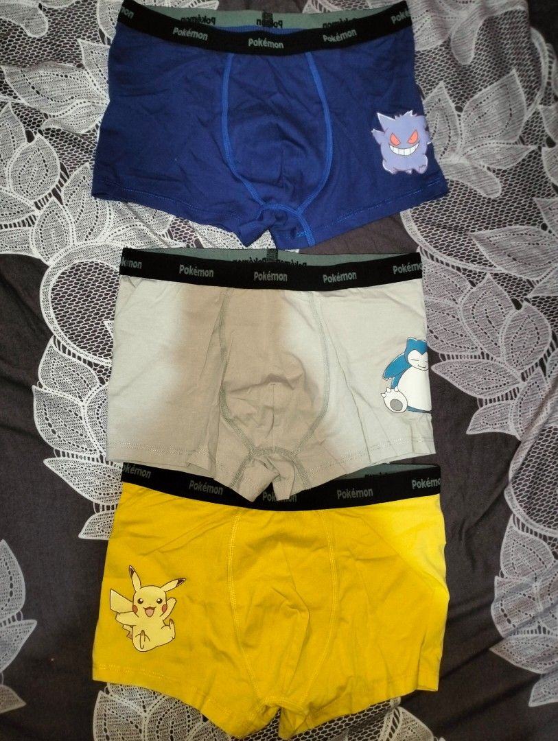 Biofresh Pokémon Boxer Briefs 3-Pack Size XL (Category: Underwear) located in San Jose. Submitted by pausiopao2024 (Listing ID 1465863295, Image 2). Description: Php300.00 for all 3 boxer briefs Originally, 499 pesos ko nabili ang mga ito last October 02, 2026. Note: 'di pa po nagamit. Namali po ang size na nabili. For kids po ang size 🥲 - Brand: Biofresh Pokémon - Item: Boxer Briefs 3-Pack Set - Waist Size: XL (26"-28") - Designs: Pikachu (Yell