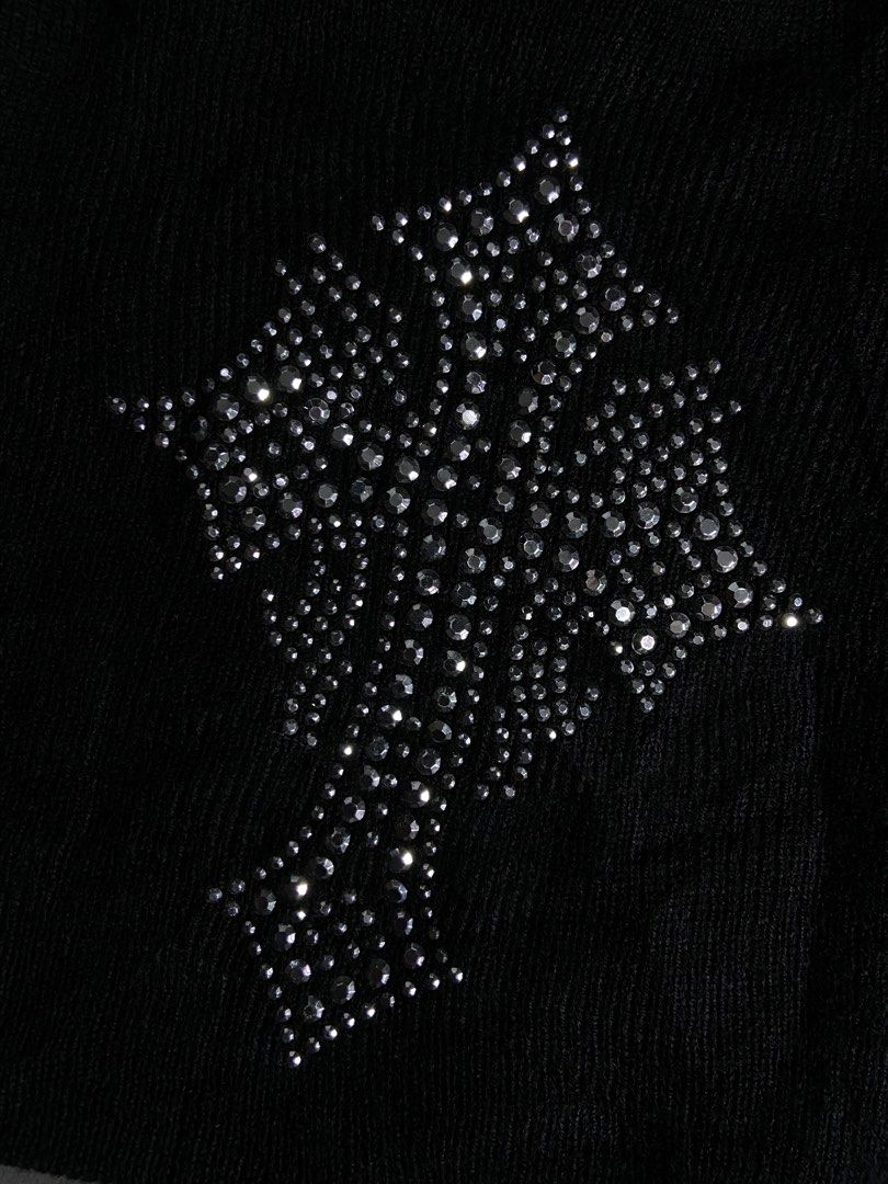 Black Beanie with Rhinestone Cross (Category: Hats & Beanies) located in Manila. Submitted by seccccction80 (Listing ID 1465906269, Image 2). Description: - Color: Black - Material: 100% soft acrylic fabric - Design: Rhinestone cross embellishment on the front - Fit: One size fits most - Condition: Clean, all rhinestones firmly attached - Style: Great for cold weather and streetwear looks.
