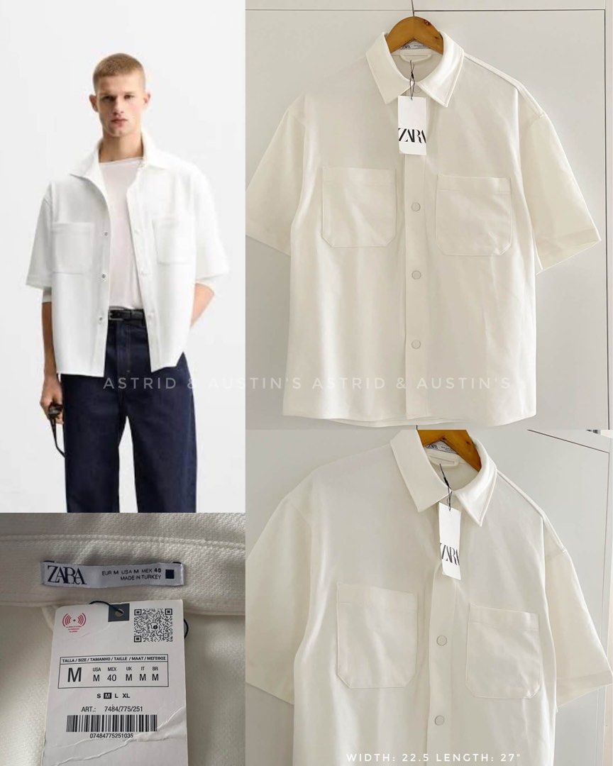 BNWT ZARA overshirt (Category: Coats, Jackets and Outerwear) located in Dasmarinas. Submitted by allisongrey1323 (Listing ID 1465761706, Image 1). Description: BNWT ZARA overshirt Medium on tag width: 22.5 length: 27" price: 1,200.