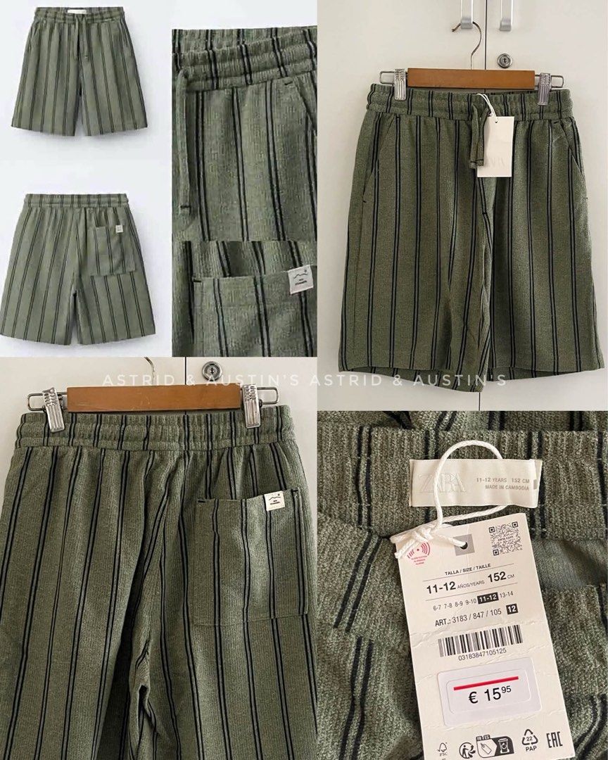BNWT ZARA rustic bermuda shorts (Category: Babies & Kids Fashion) located in Dasmarinas. Submitted by allisongrey1323 (Listing ID 1465761141, Image 1). Description: BNWT ZARA rustic bermuda shorts size 11-12y waist: 25-28 length: 18.5 orig price: 1,495 price: 750.