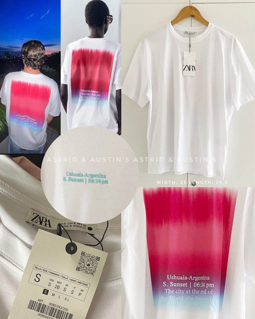 BNWT ZARA shirt (Category: Tshirts & Polo Shirts ) located in Dasmarinas. Submitted by allisongrey1323 (Listing ID 1465761815, Image 1). Description: BNWT ZARA shirt Small on tag width: 23 length: 26.5 price: 890.