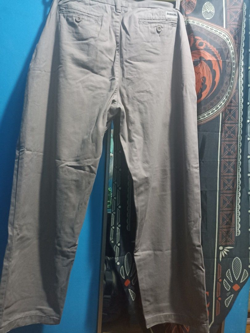 Bobson Gray Casual Pants (Category: Trousers) located in Manila. Submitted by hobbymo_koleksyon.ph (Listing ID 1465874274, Image 2). Description: - Brand: Bobson - Color: Versatile gray or taupe (neutral shade matches any shirt) - Closure: Button closure with standard belt loops - Pockets: Functional back pockets - Build: Clean stitching inside and out - Fabric: Comfortable everyday fabric blend - Fit: Great option for your daily rotation.